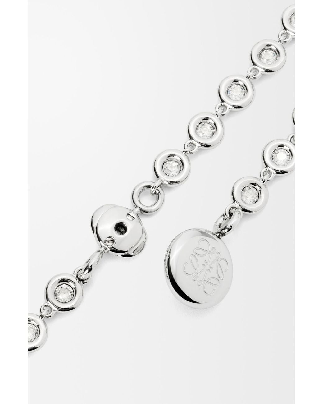 Loewe White Crystal Donut Chain Belt