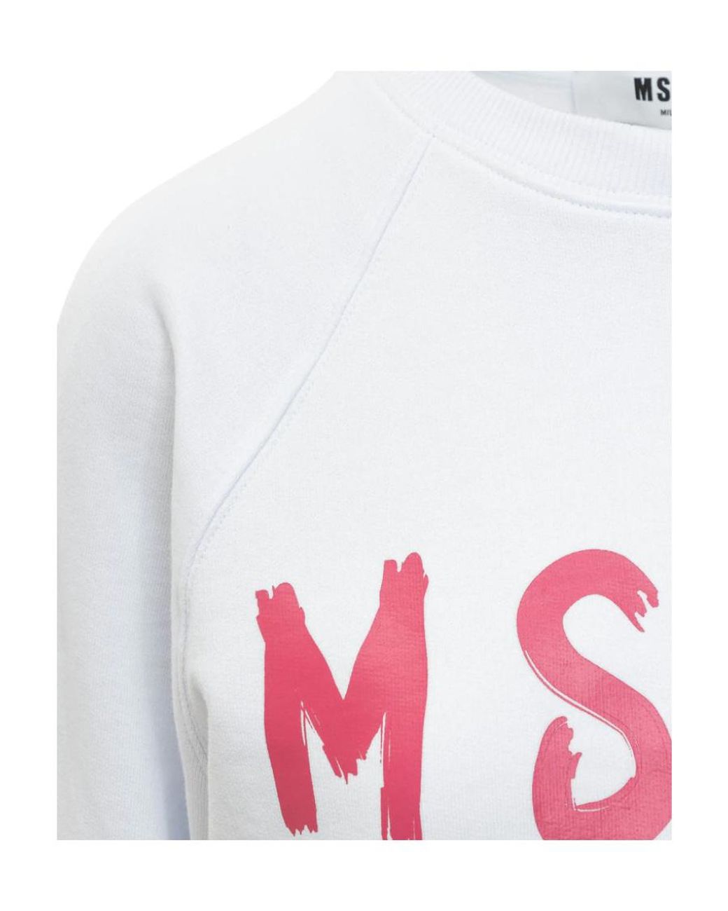 MSGM White Logo-Print T-Shirt