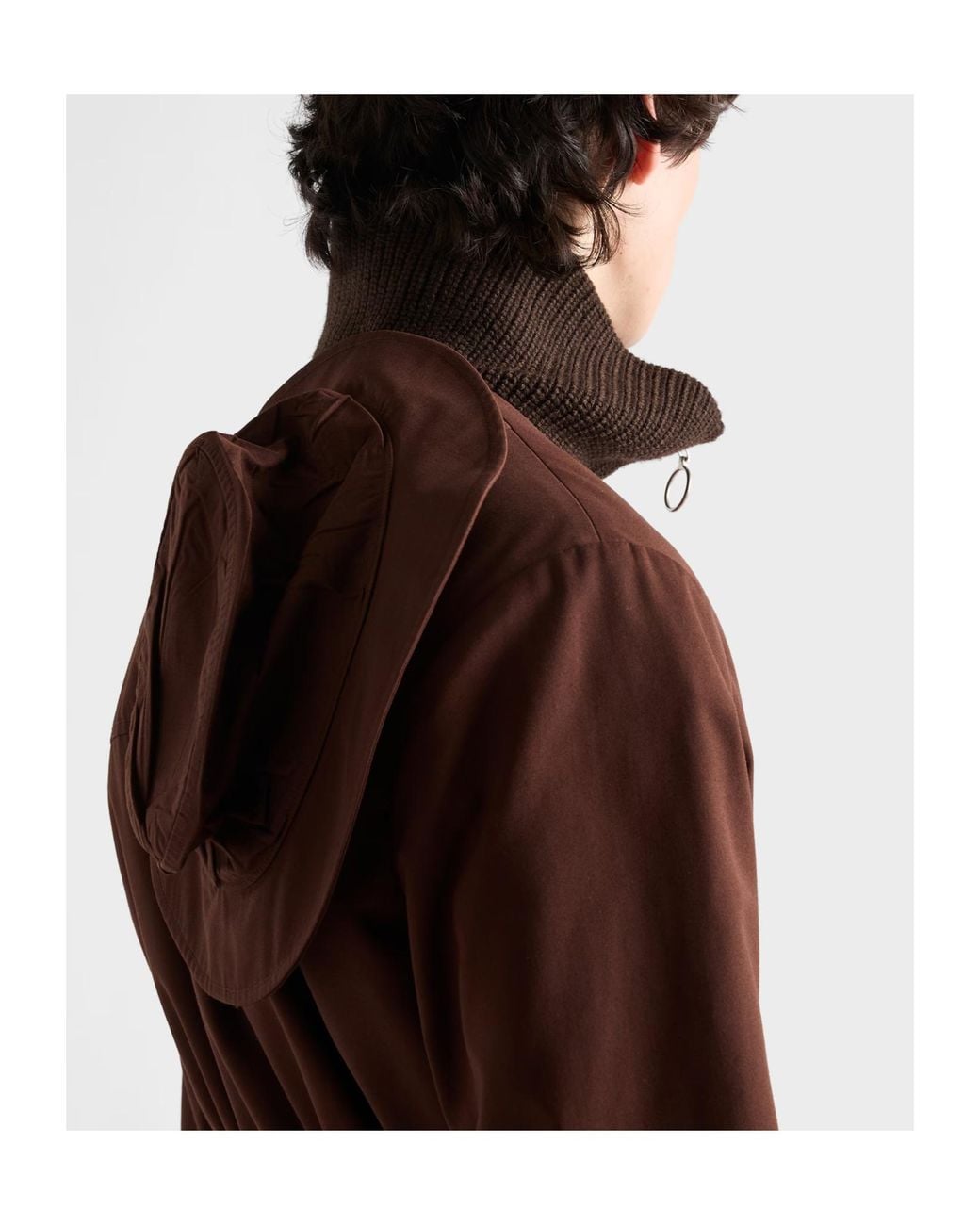 Prada Brown Technical Fabric Jacket for men
