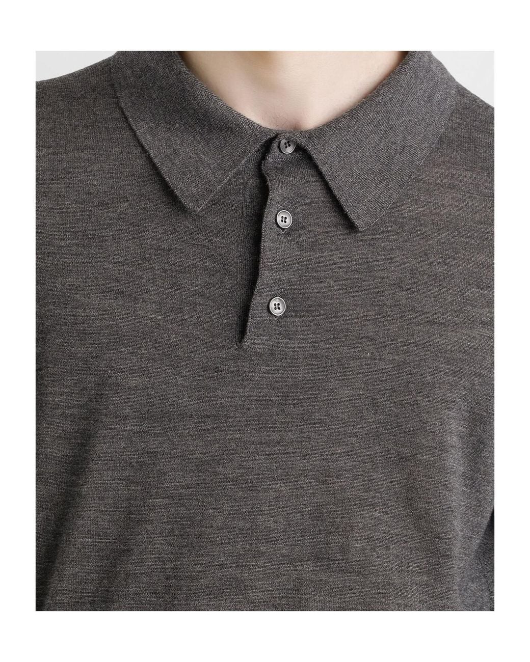 Dolce & Gabbana Gray Long-Sleeve Polo Shirt for men