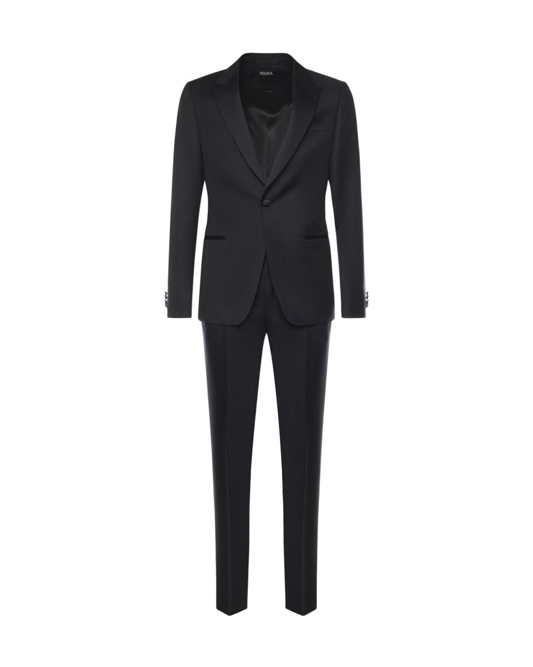 Zegna Black Single-Breasted Tailored Suit for men