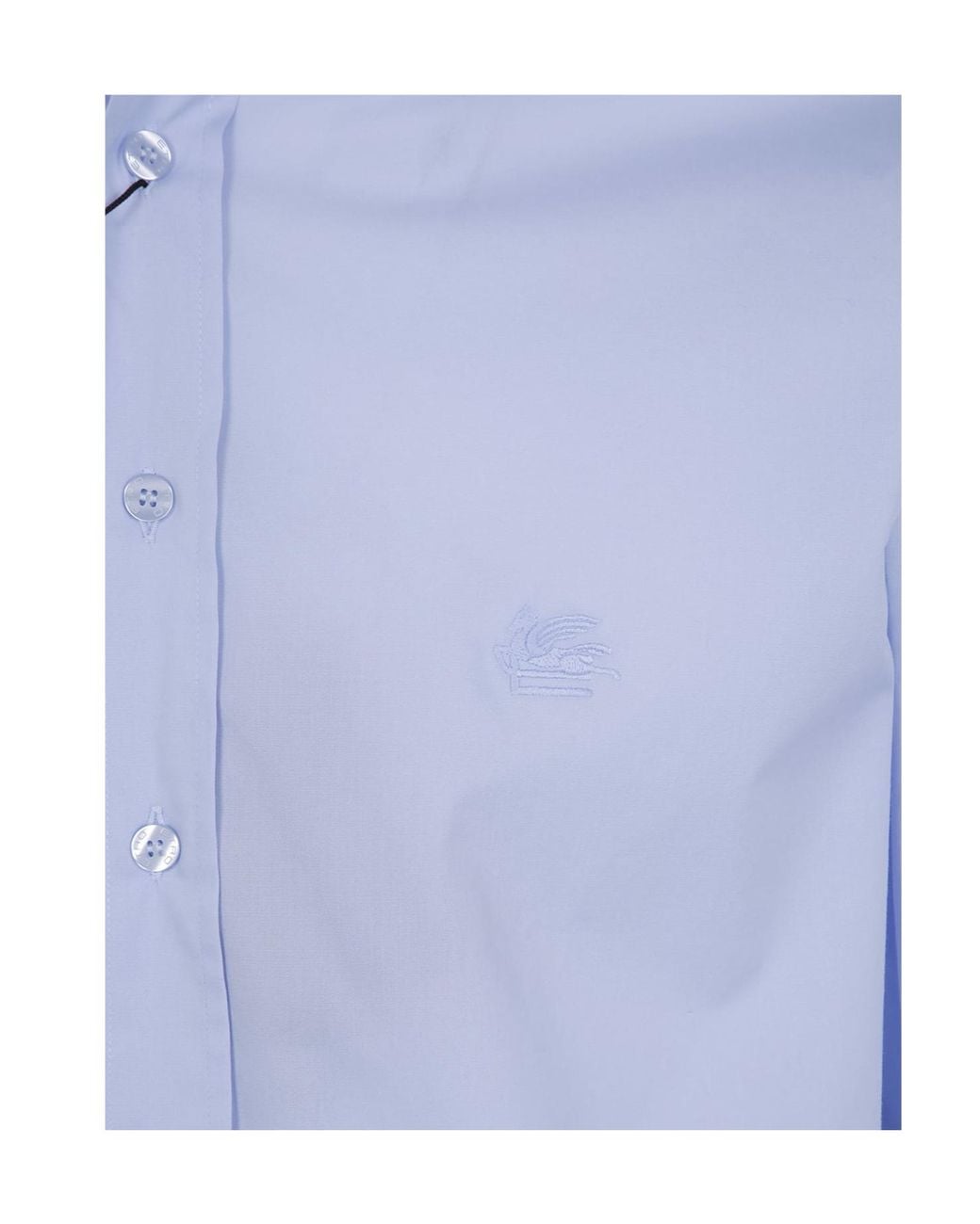 Etro Blue Roma Logo Button-Down Shirt for men