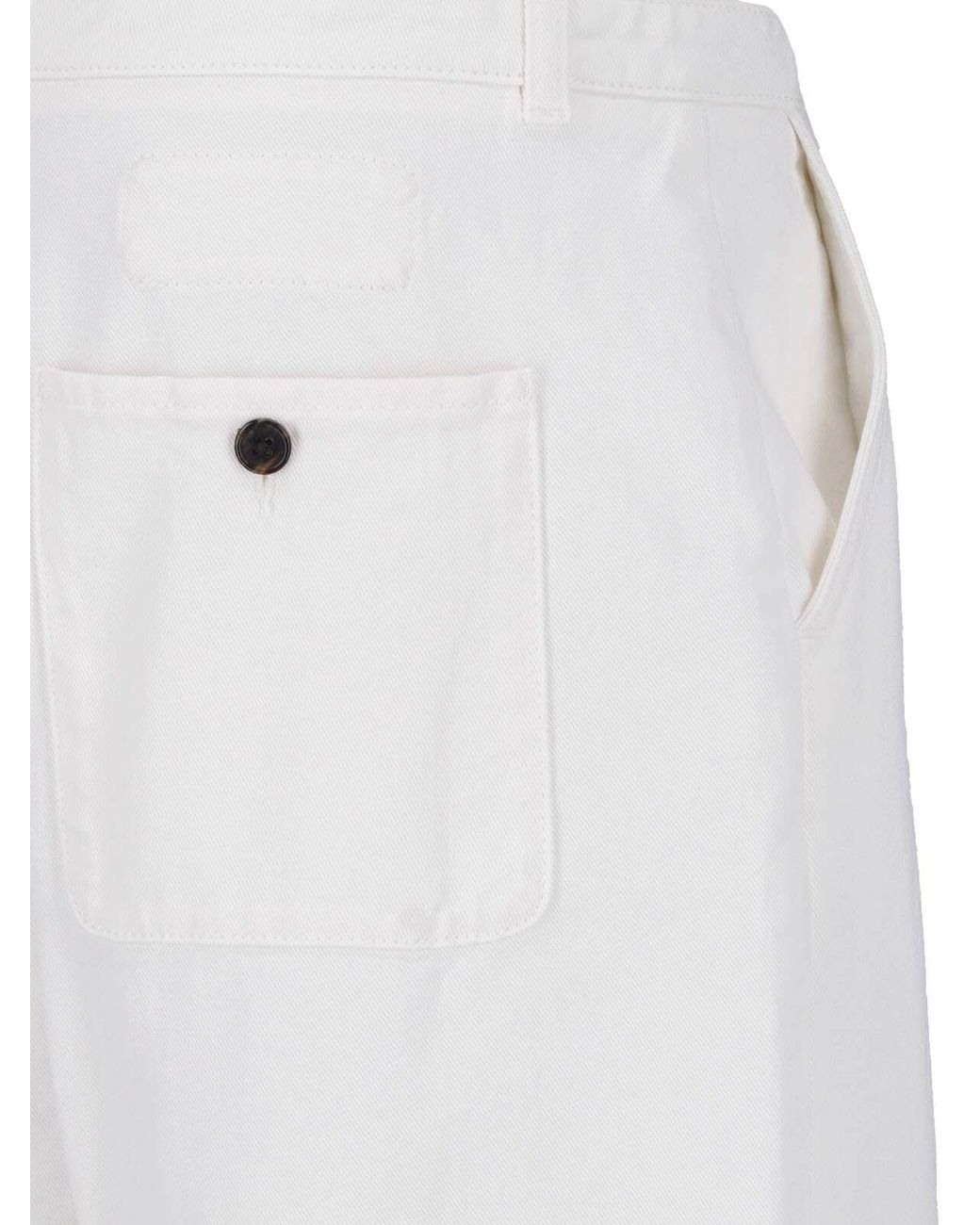 The Row White Berit Straight-Leg Trousers