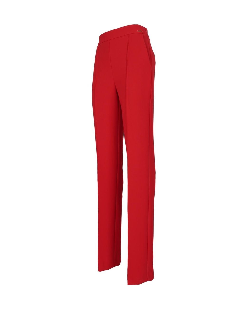 Elisabetta Franchi Red Slim Fit Trousers