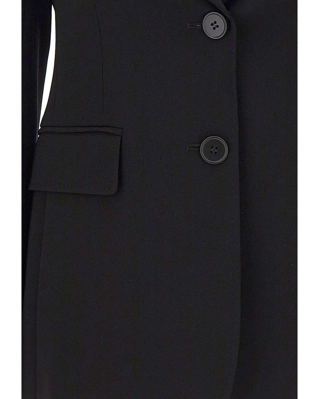 Max Mara Black Studio Linz Single-Breasted Tailored Blazer