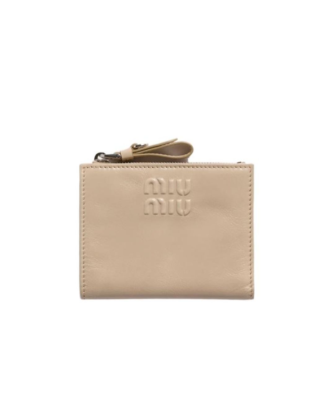 Miu Miu Natural Small Leather Wallet