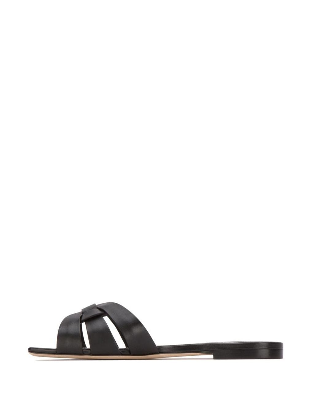 Saint Laurent Black Flat Sandals
