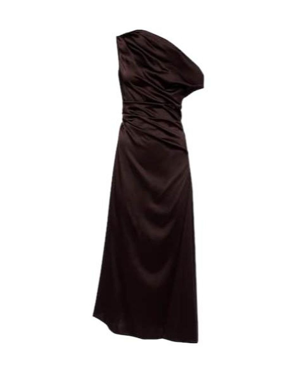 Staud Black Phare Silk-Blend Satin Cocktail Dress