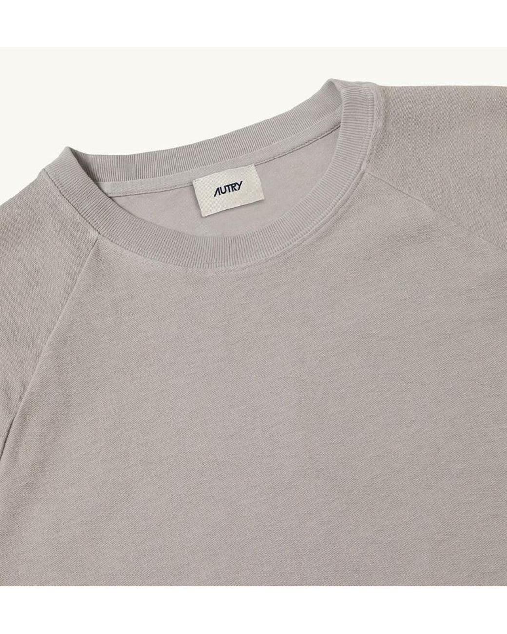Autry Gray Cotton T-Shirt for men
