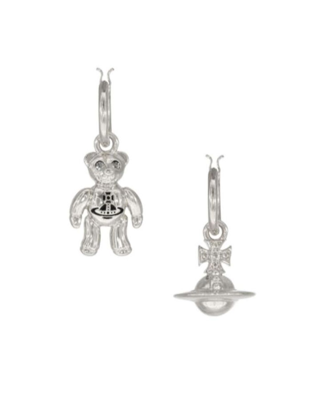 Vivienne Westwood Metallic Ruby Small Hoop Earrings