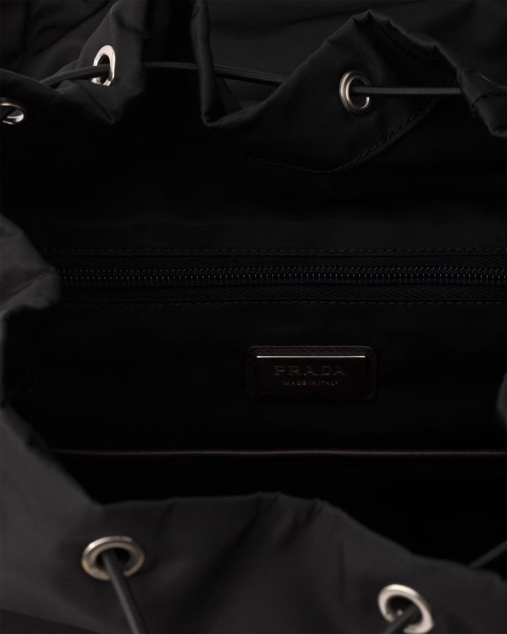 Prada Black Speedrock Re-Nylon And Leather Backpack for men