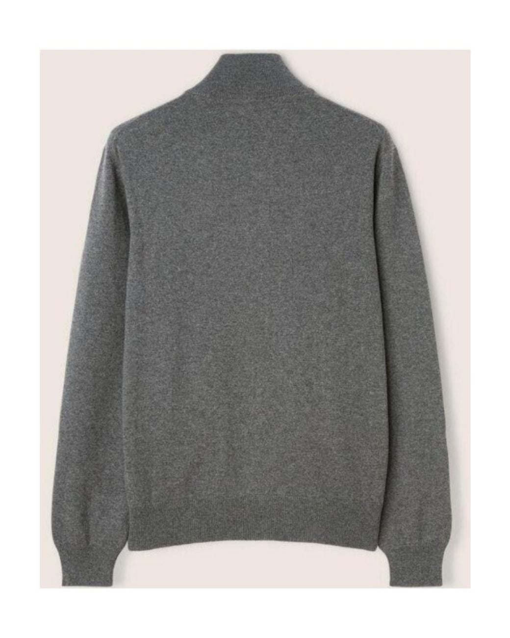 Loro Piana Gray Zipper Cashmere Sweater for men