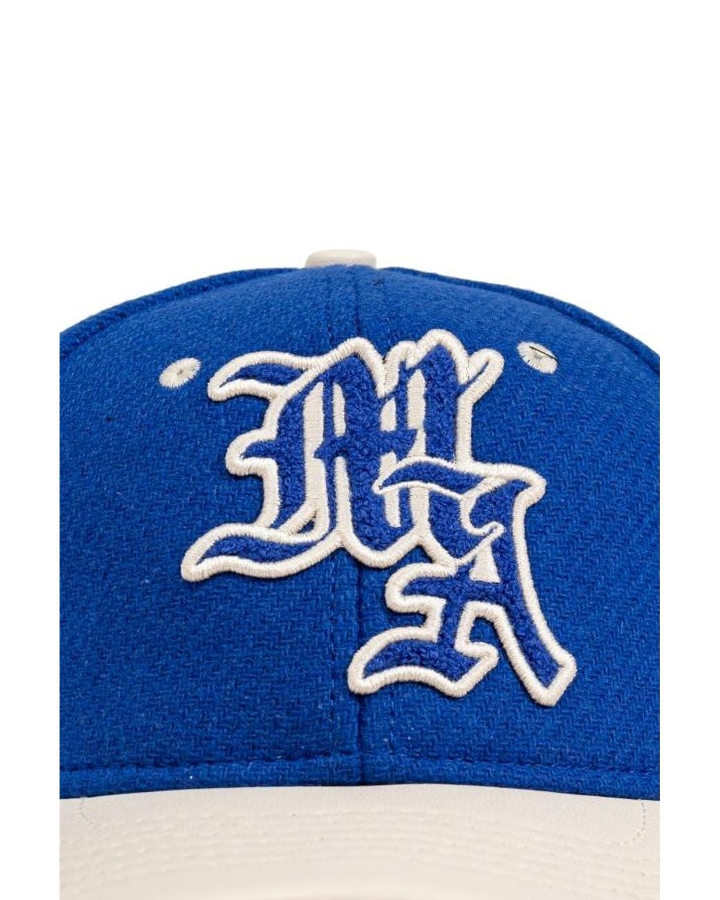 Amiri Blue Logo Embroidered Baseball Cap for men