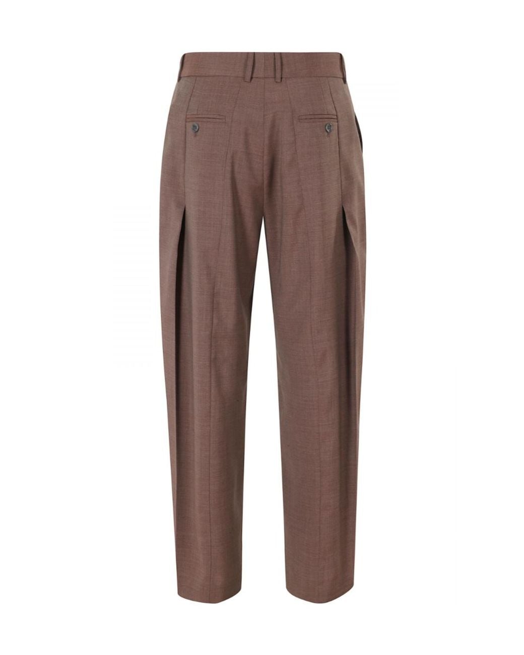Erika Cavallini Semi Couture Brown Alfio Wool Tailored Pants