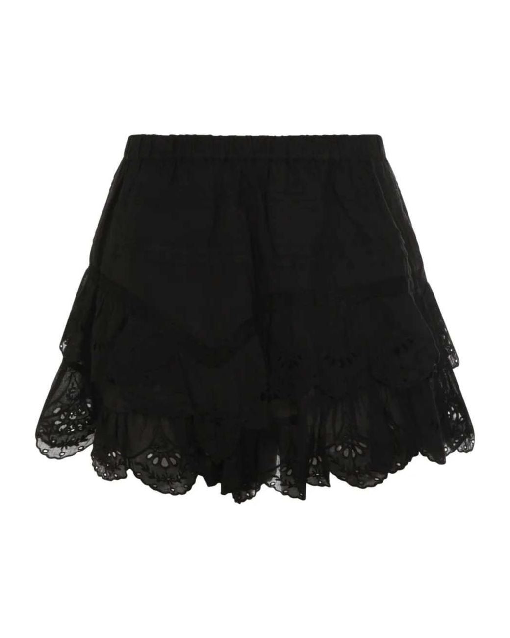 Isabel Marant Black Isabel Marant Étoile Jocadia Floral Lace Shorts