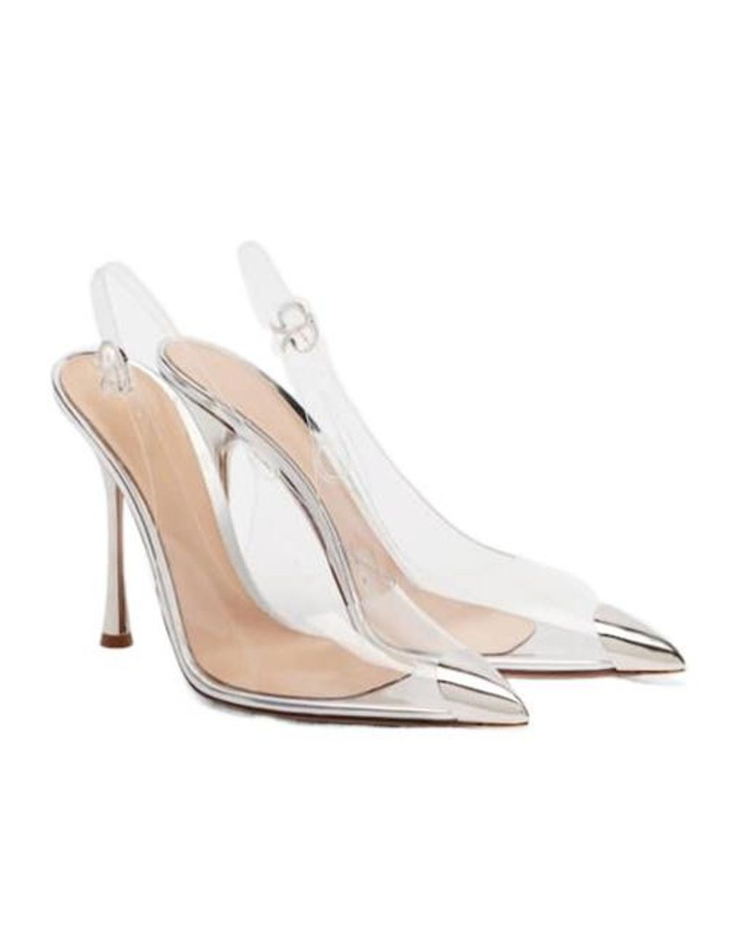 Gianvito Rossi White Slingback Pumps