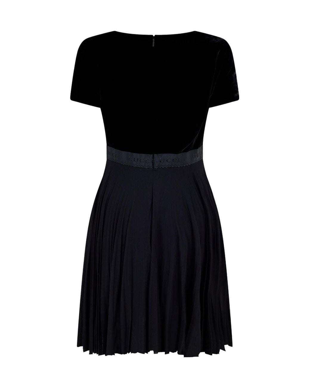 Gucci Black Vneck Paneled Mini Dress