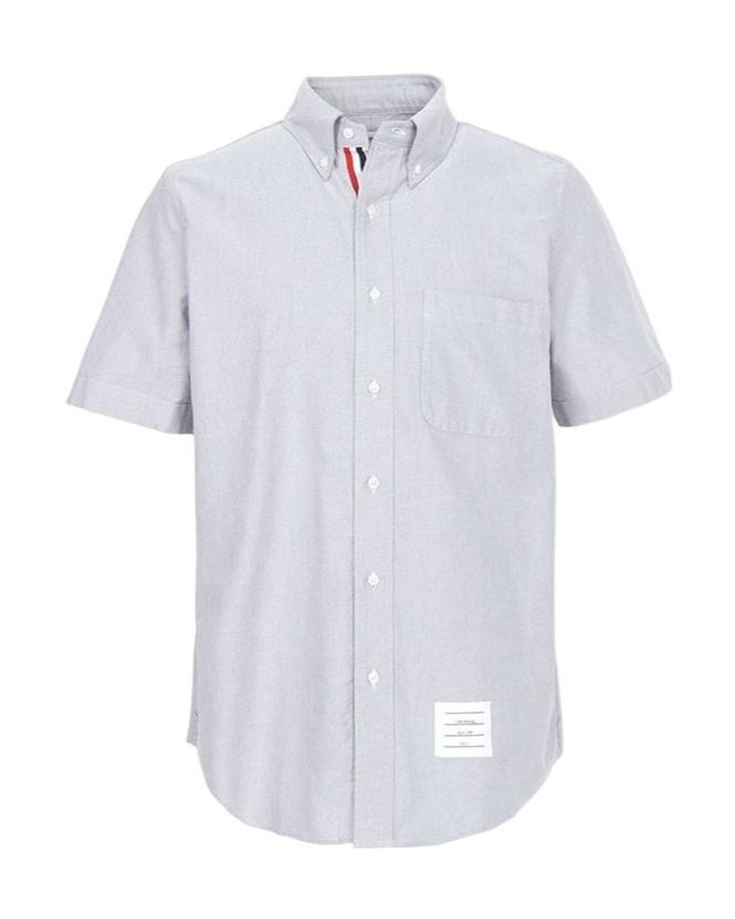 Thom Browne White Patch-Pocket Short-Sleeve Shirt for men