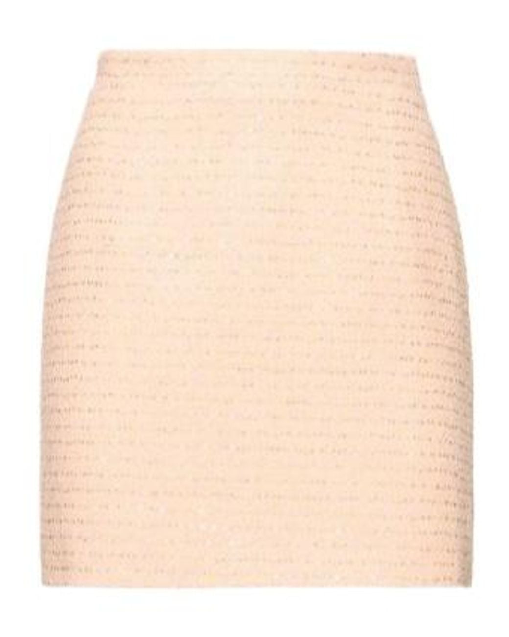 Alessandra Rich Natural Sequined Mini Skirt