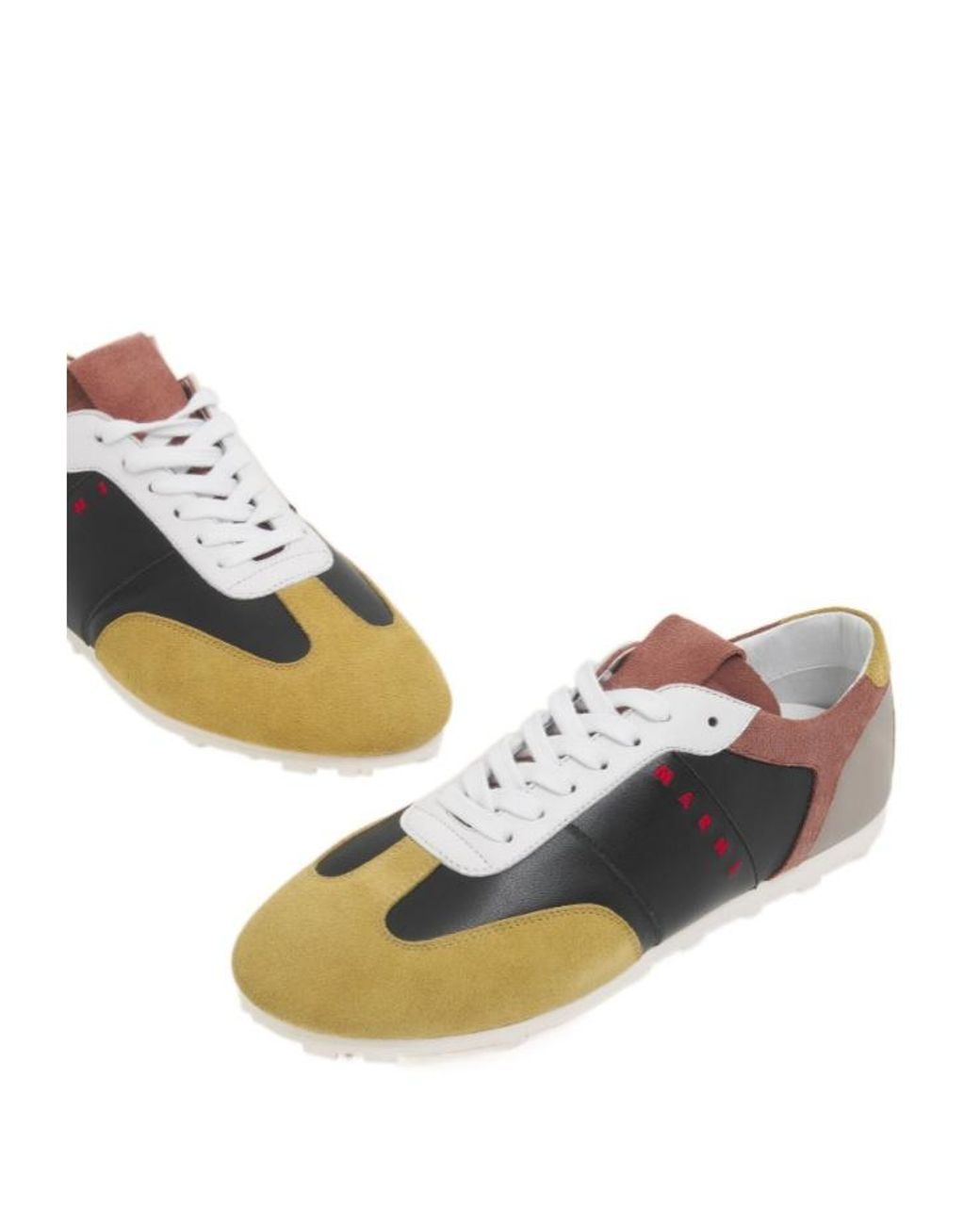 Marni Brown Lace-Up Sneakers
