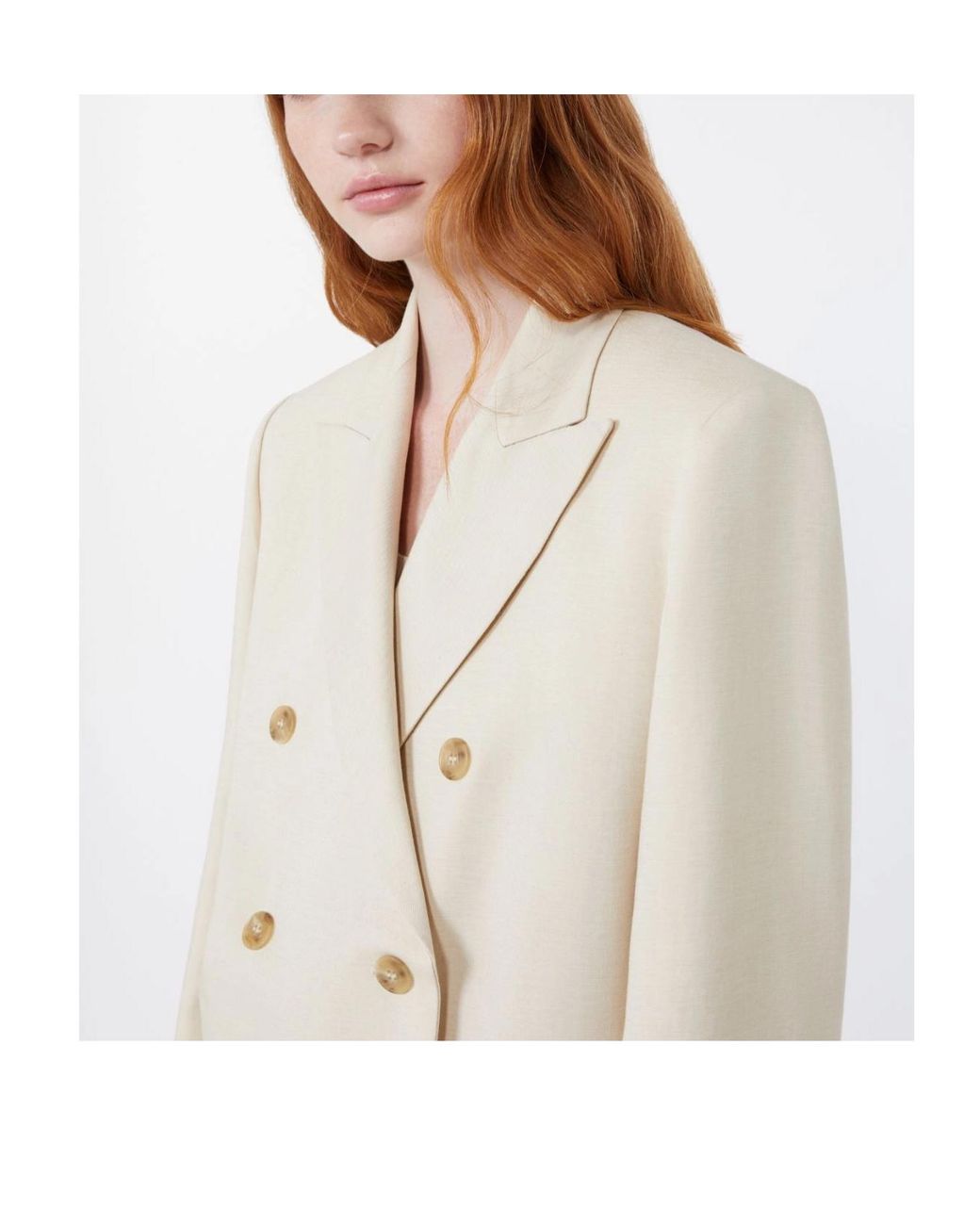 Weekend by Maxmara White Nembi Double-Breasted Blazer