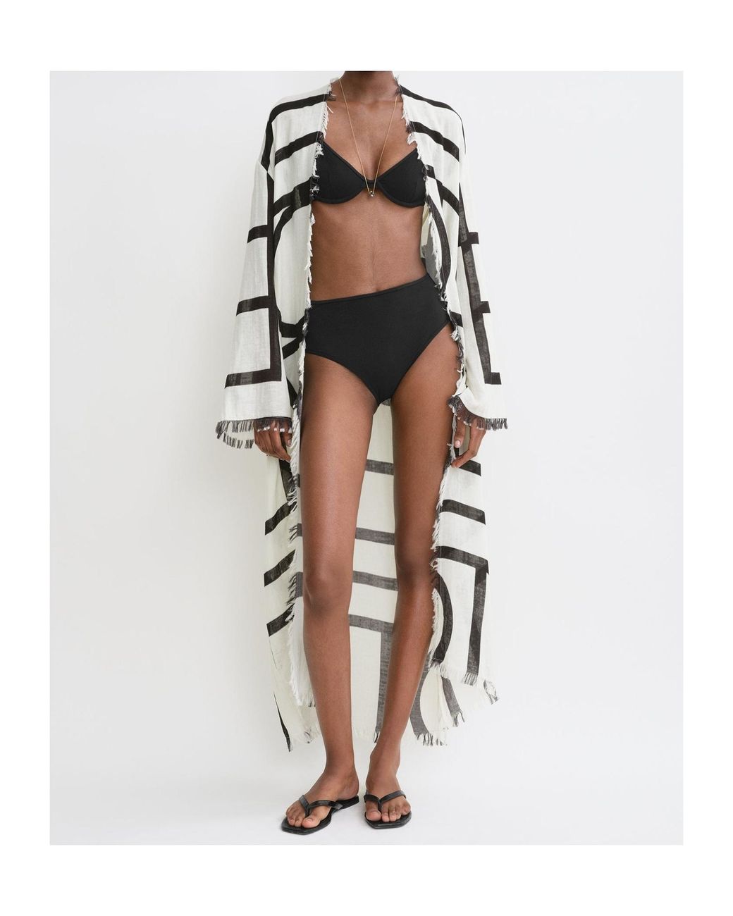 Totême Black Mid-Rise Bikini Bottoms