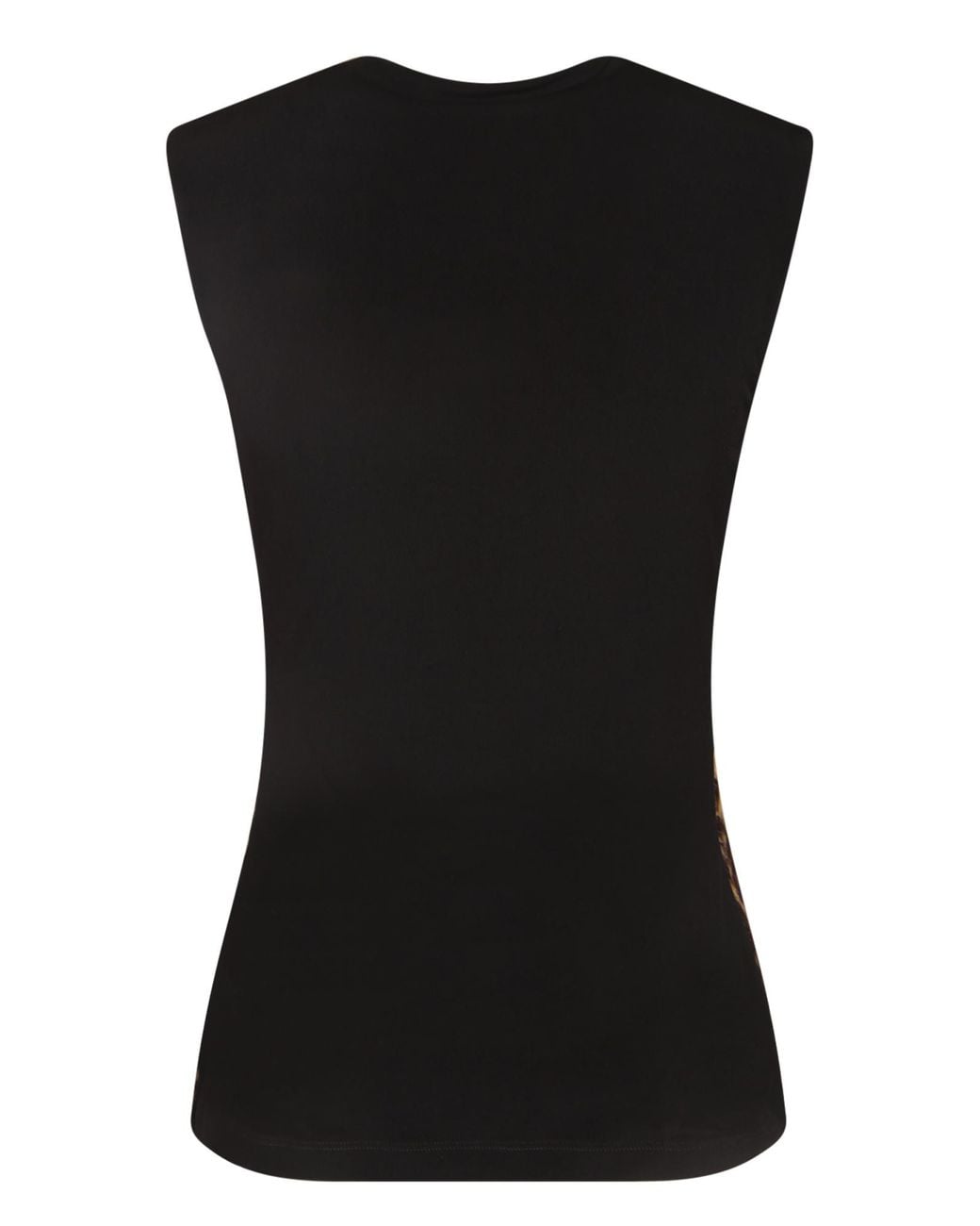 DARKPARK Brown Leopard-Print Sleeveless Crewneck Top
