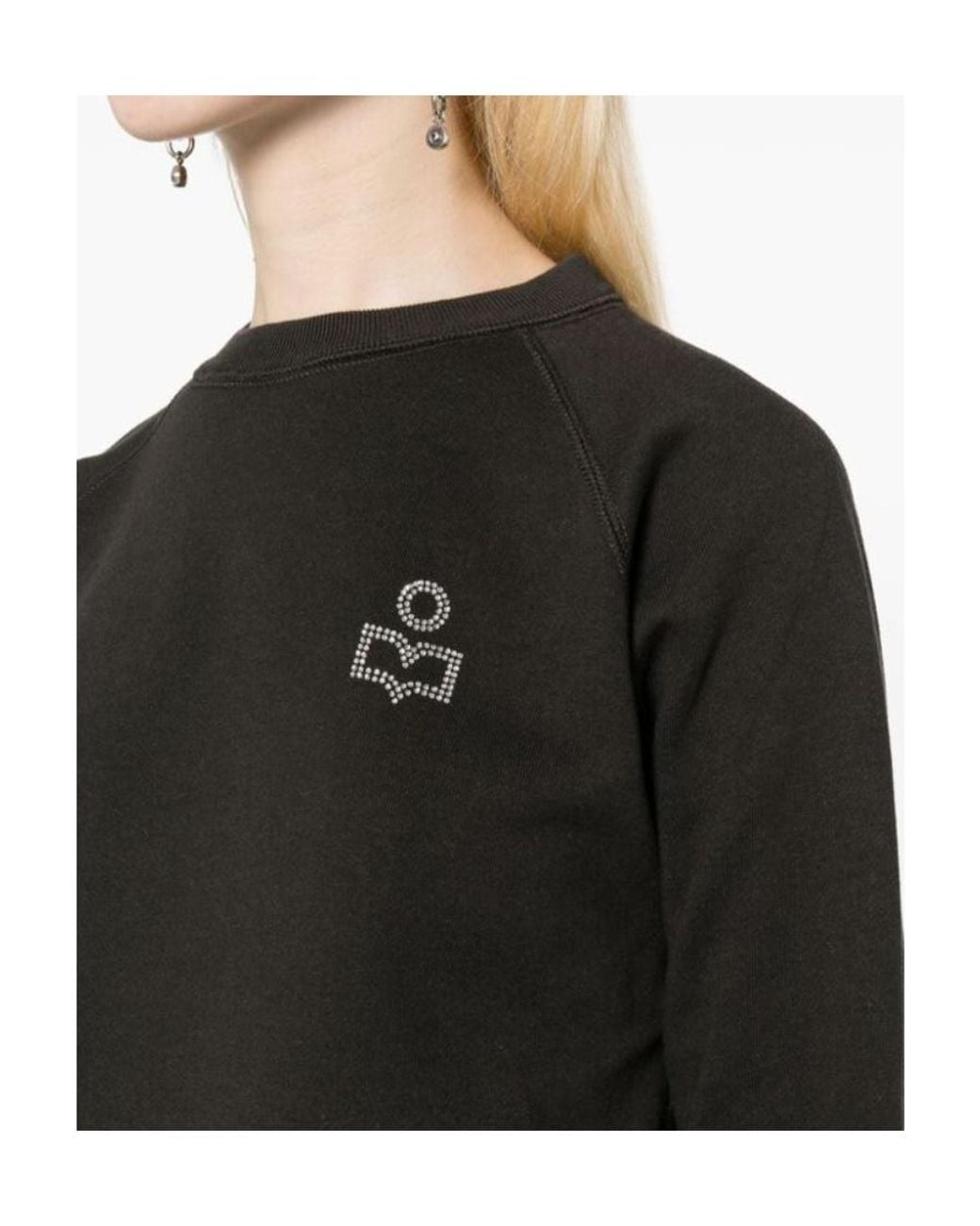 Isabel Marant Black Isabel Marant Étoile Milla Embellished Crewneck Sweatshirt