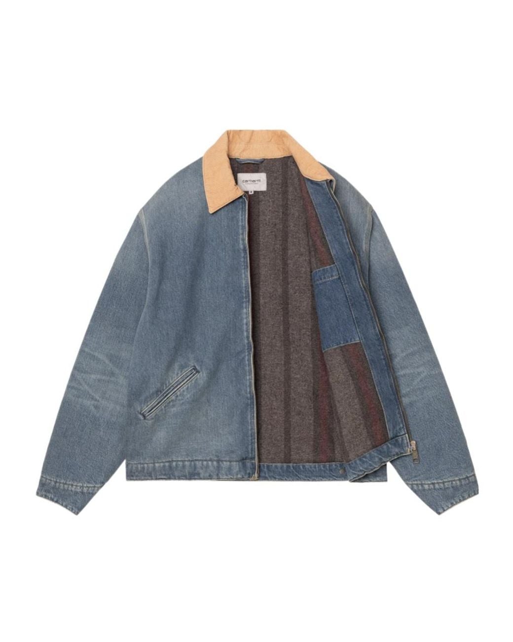 Carhartt Blue Detroit Cord-Collar Denim Jacket for men