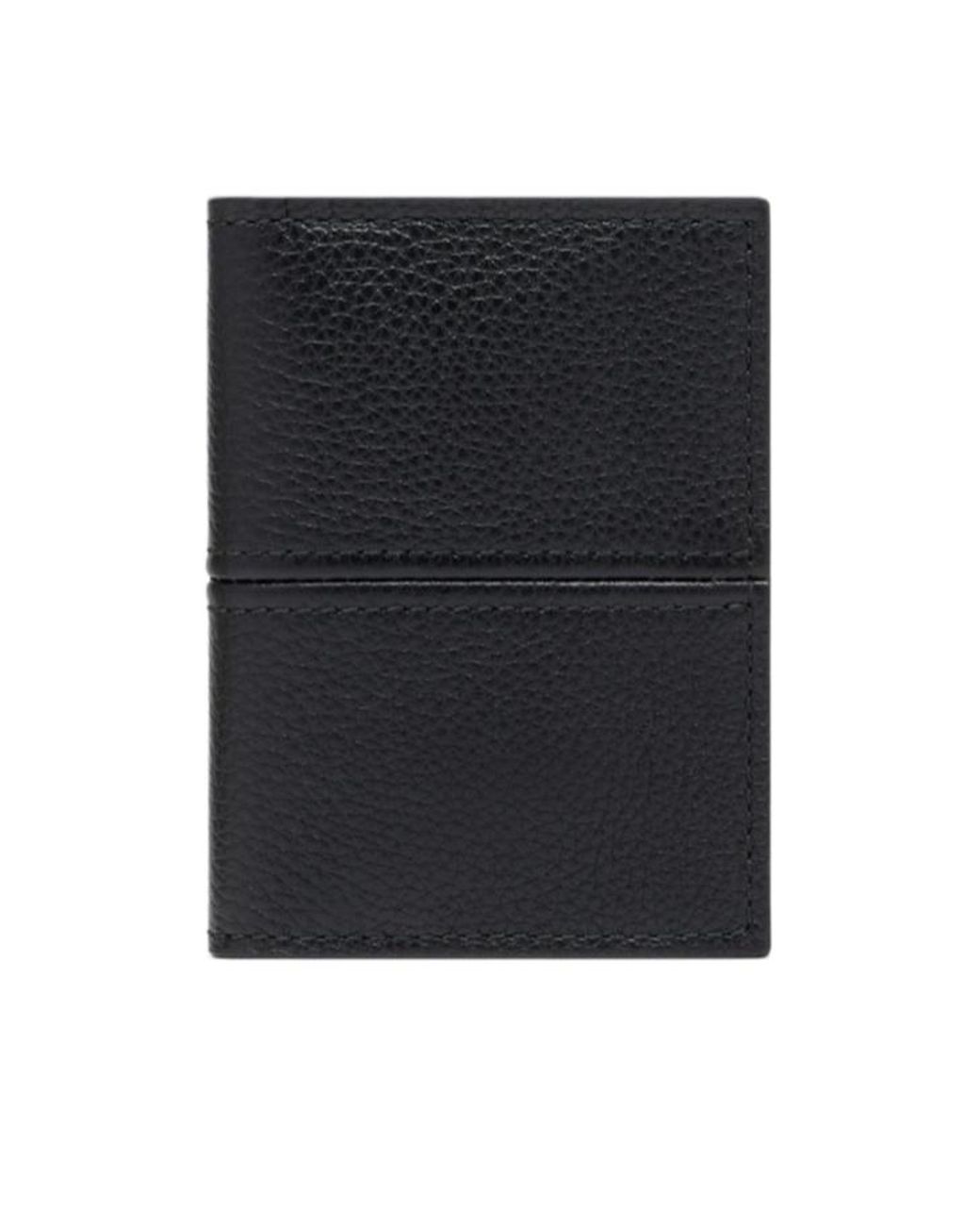 Maison Margiela Black Textured Bifold Wallet
