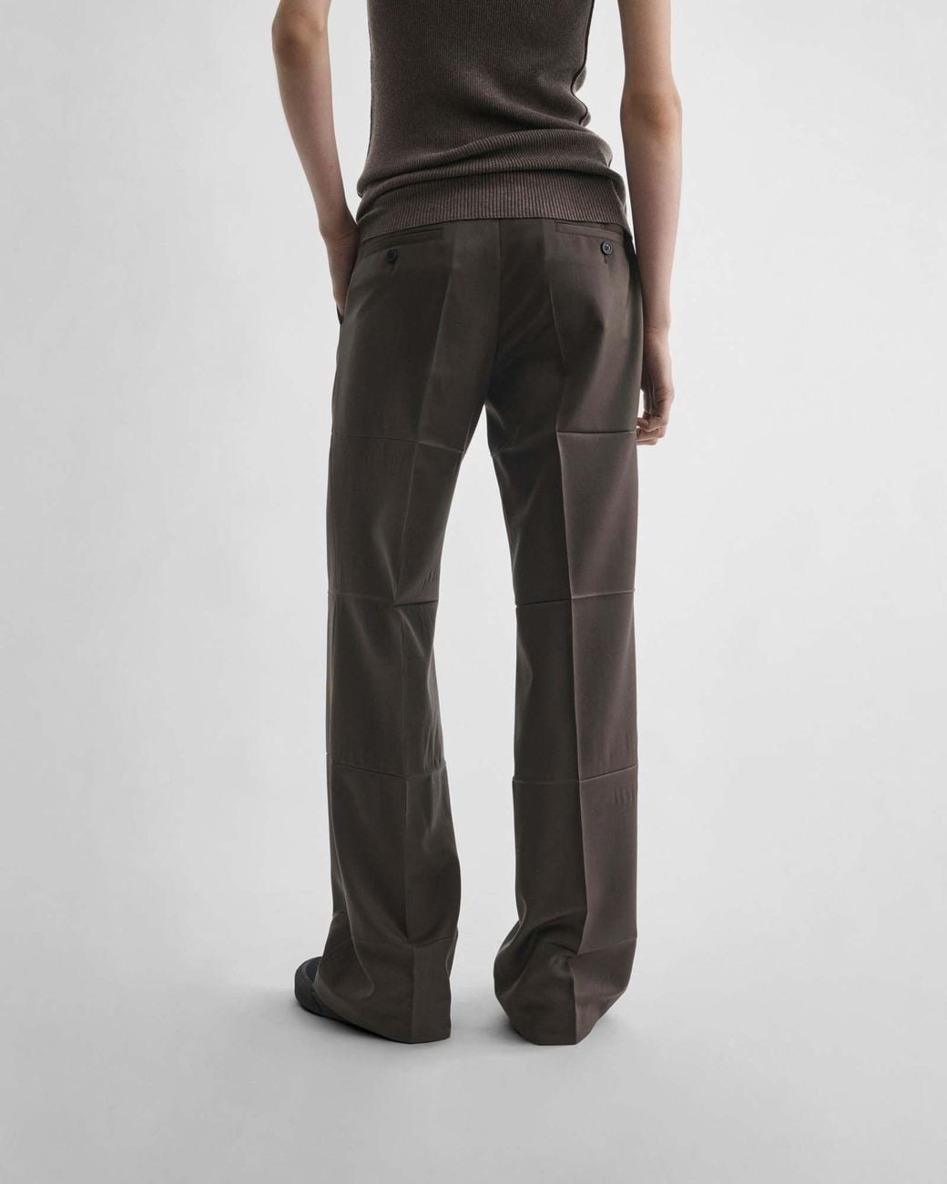 Phoebe Philo Gray Pleated Slim-Fit Trousers