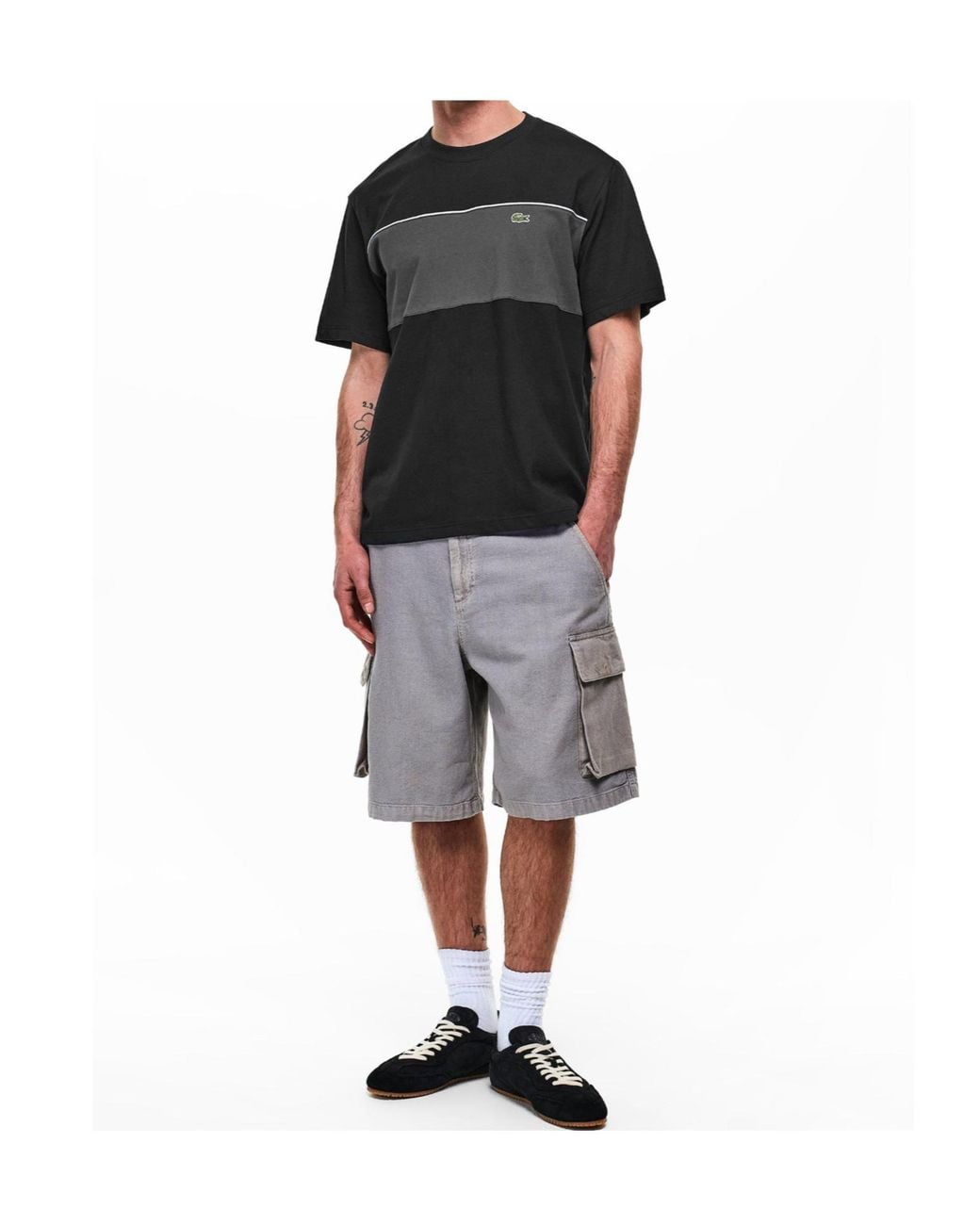 Lacoste Black Crewneck Shortsleeve Tshirt for men