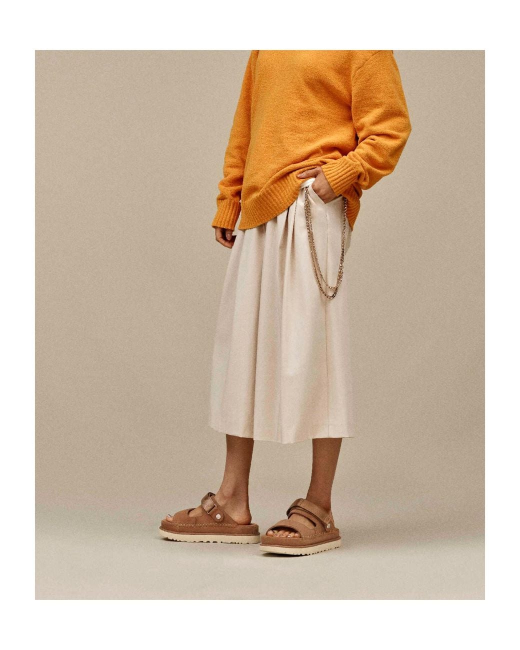 Ugg Brown Goldenstar Glide Sandals