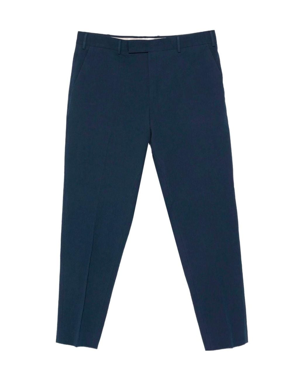 PT01 Blue Seersucker Trousers for men