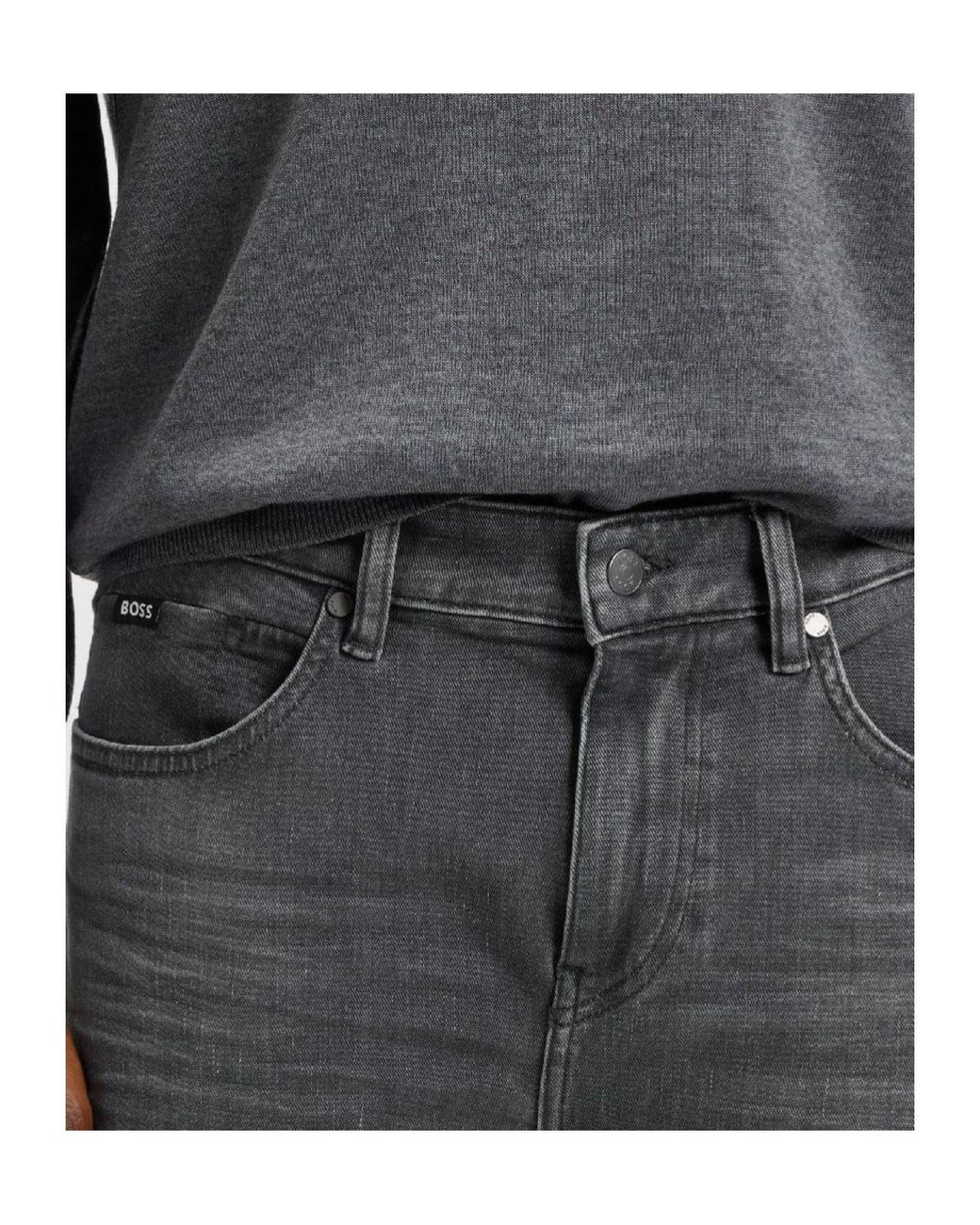 Boss Gray Slim-Fit Jeans for men