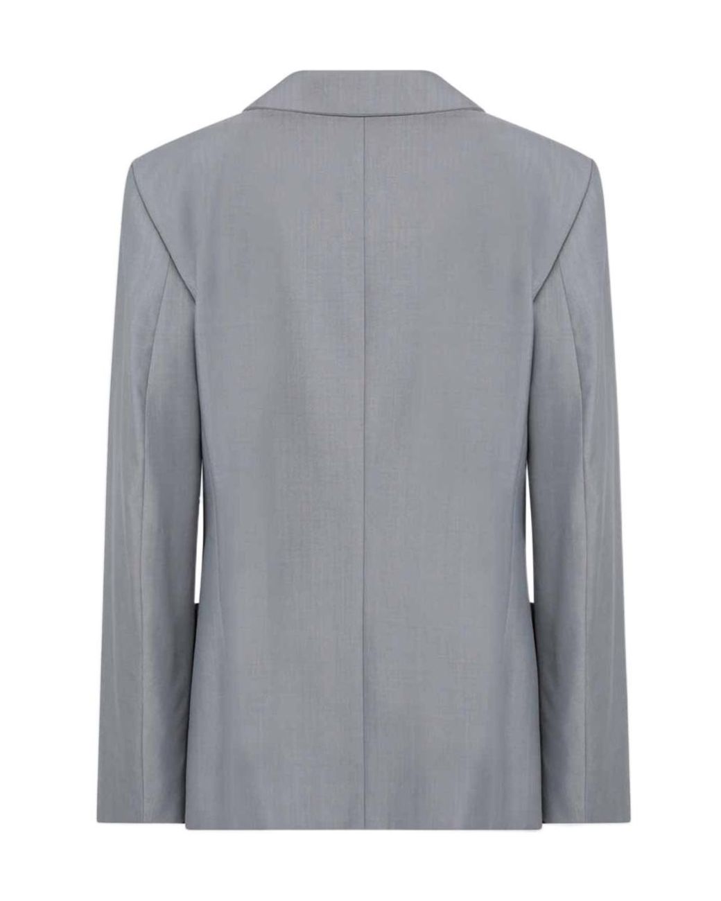 Lemaire Blue Long-Sleeved Double-Breasted Blazer
