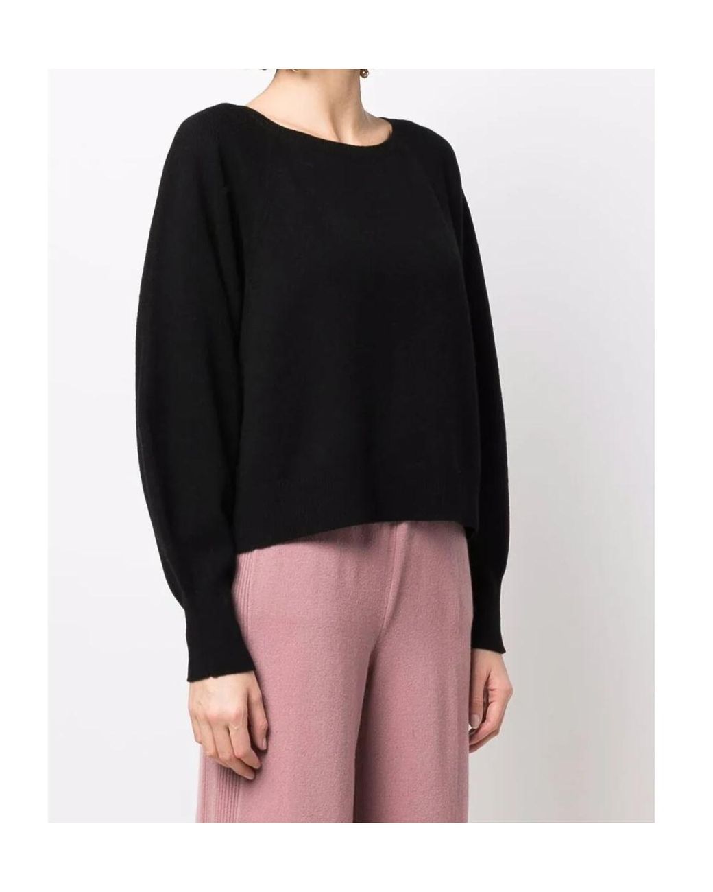 Alberta Ferretti Black Long-Sleeved Knitted Pullover