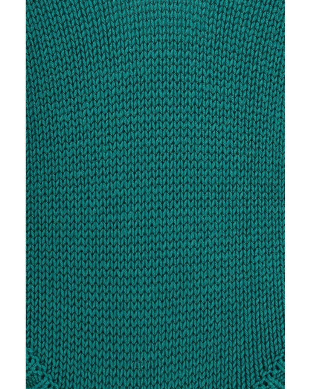 Forte_forte Green Cable Knit V-Neck Bodysuit