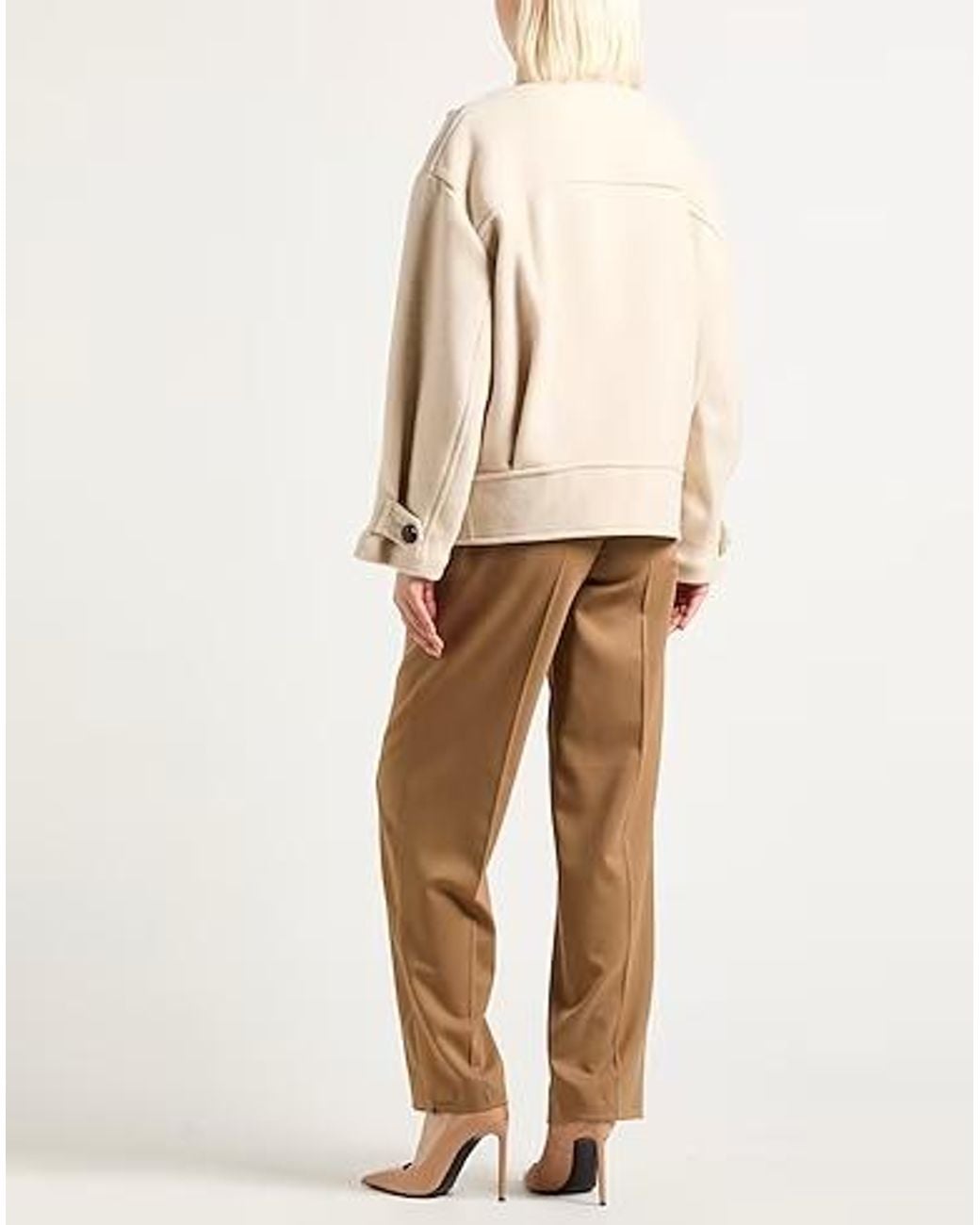 Isabel Marant Natural Single-Breasted Long-Sleeve Coat