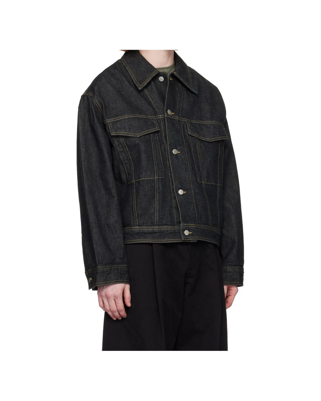 Studio Nicholson Black Stein Denim Jacket for men