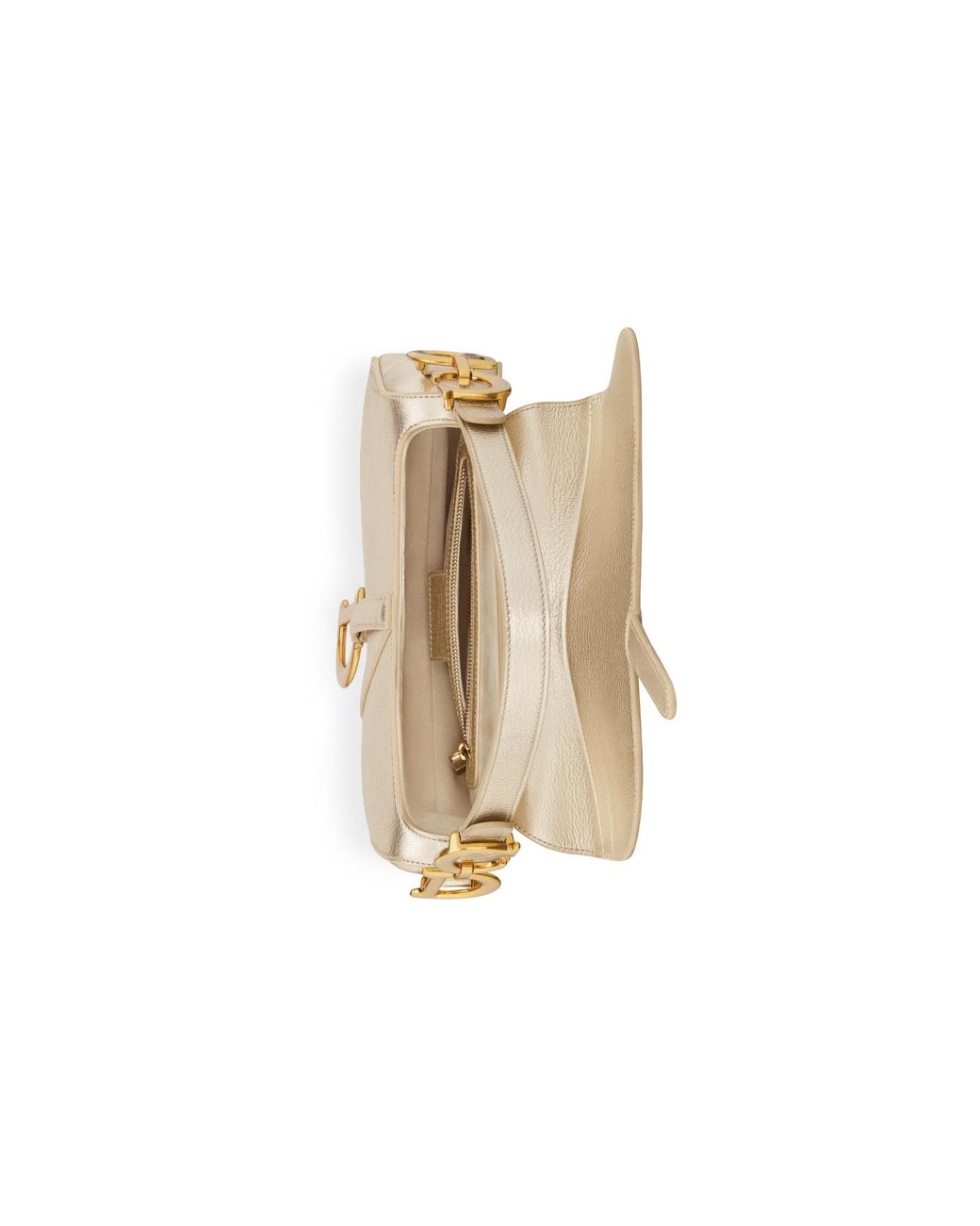 Dior White Saddle Bag With Strap