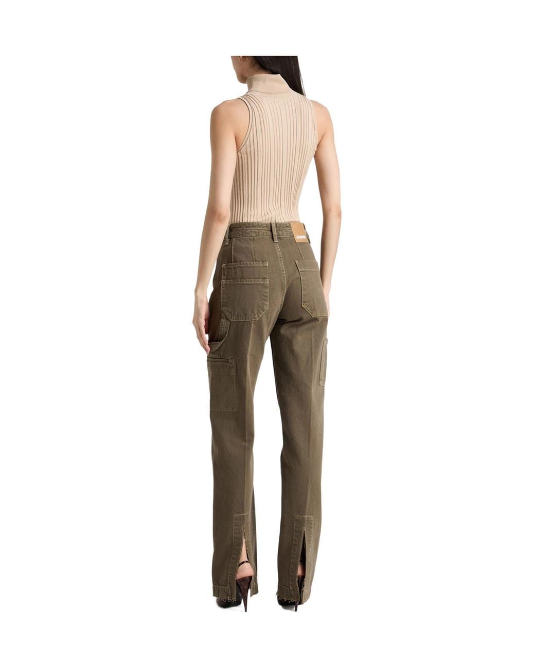 Jacquemus Natural Solid-Colored Cargo Pants