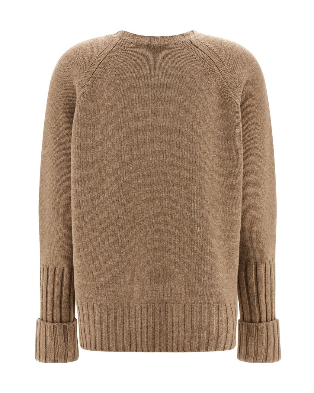 Tory Burch Natural Crewneck Knitted Jumper