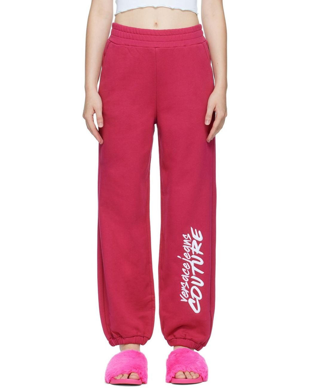 Versace Jeans Red Couture Elasticated Waistband Trackpants