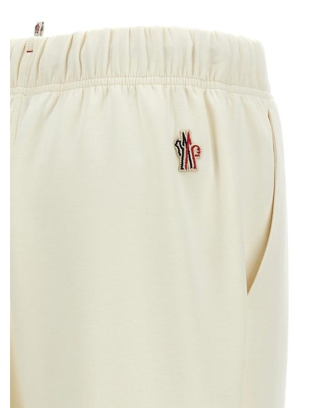 Moncler White Grenoble Logo Track Trousers