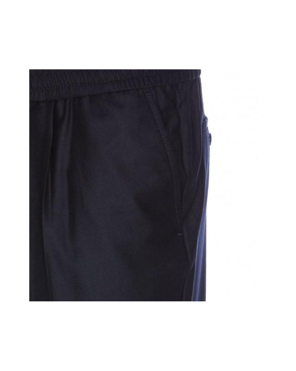 AMI Blue Cropped Tailored Trousers for men