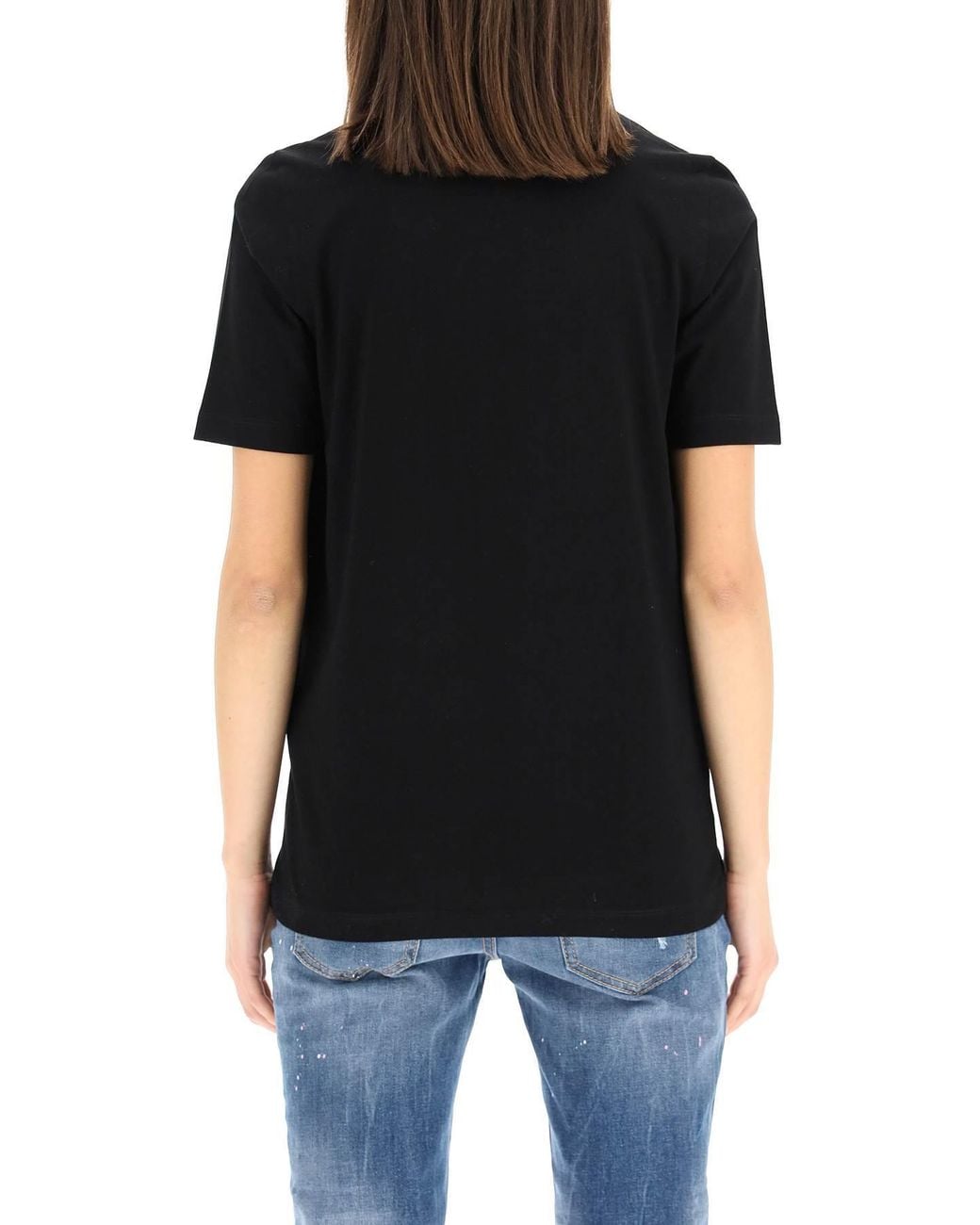 DSquared² Black Icon Graphic-Print T-Shirt