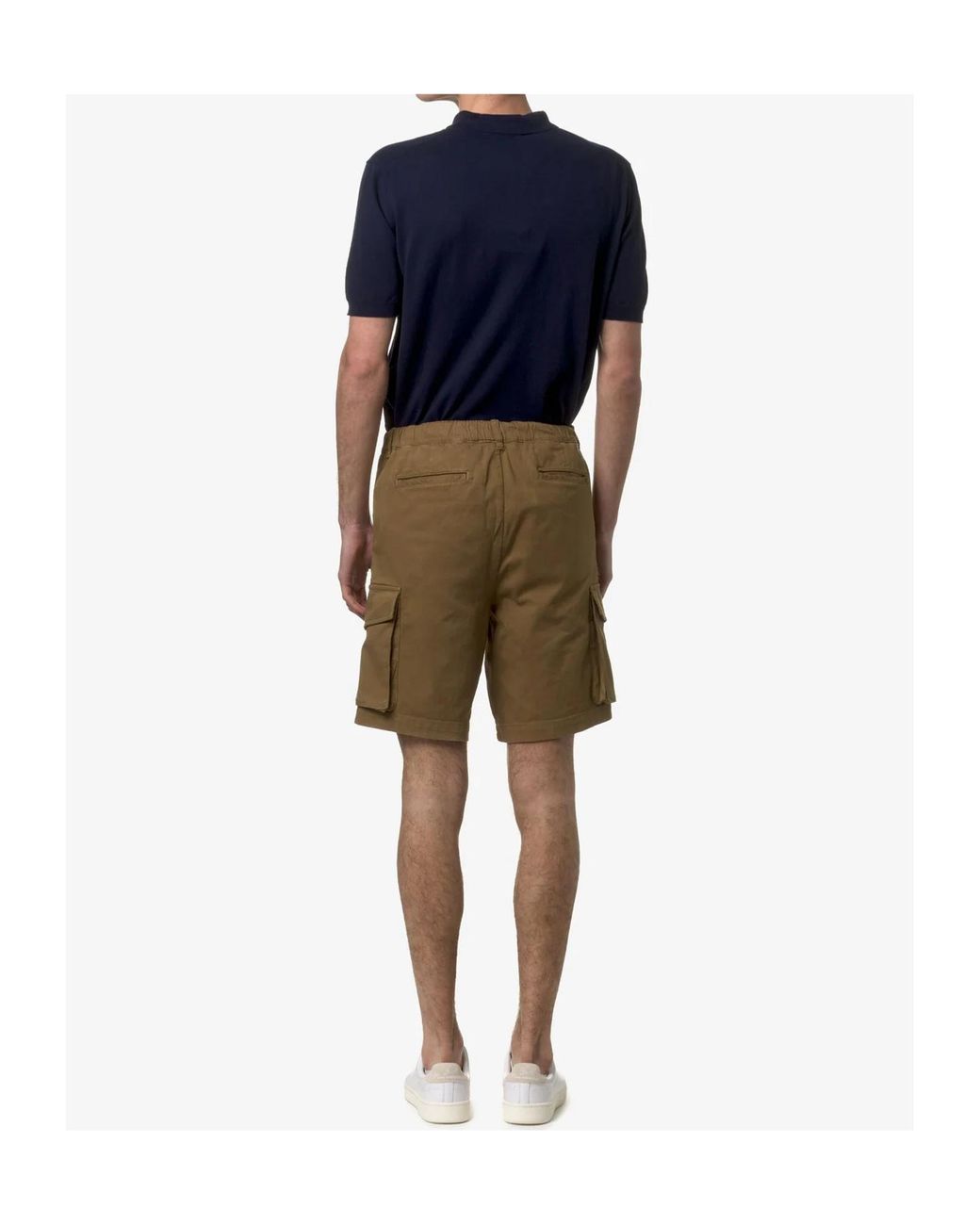 K-Way Green Cargo Pocket Shorts for men