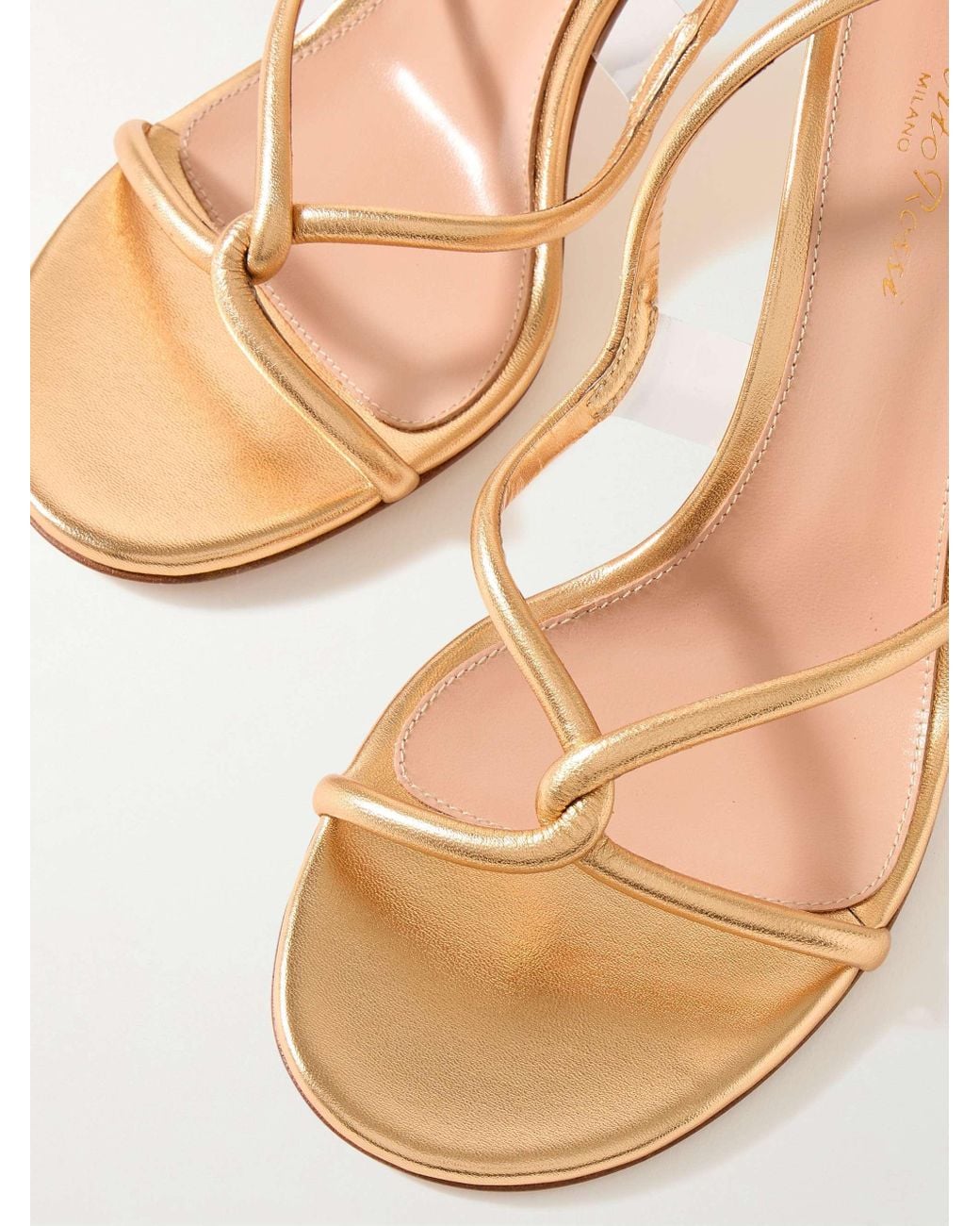 Gianvito Rossi Metallic Mamba Open Toe Sandals