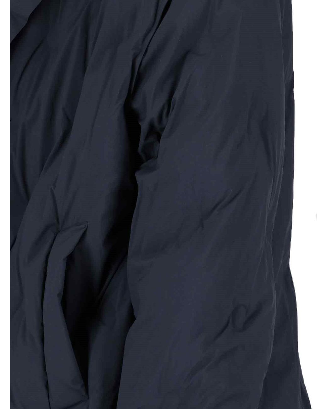 Maison Margiela Black Four-Stitch Detailed Padded Coat for men